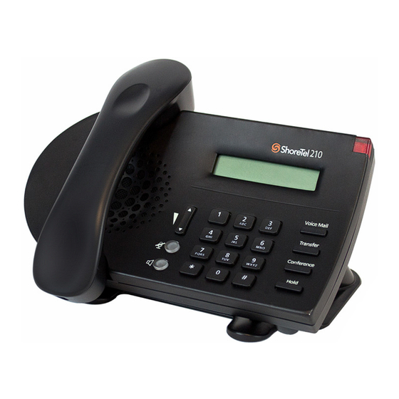 ShoreTel 210 Manual Del Usuario