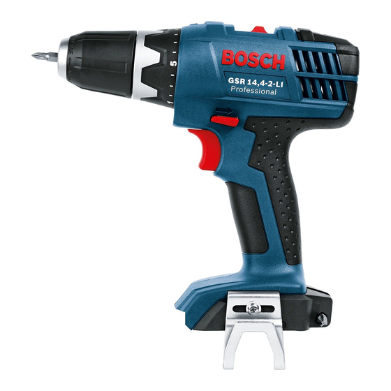 Bosch GSR 14,4-2-LI Manual Del Usuario