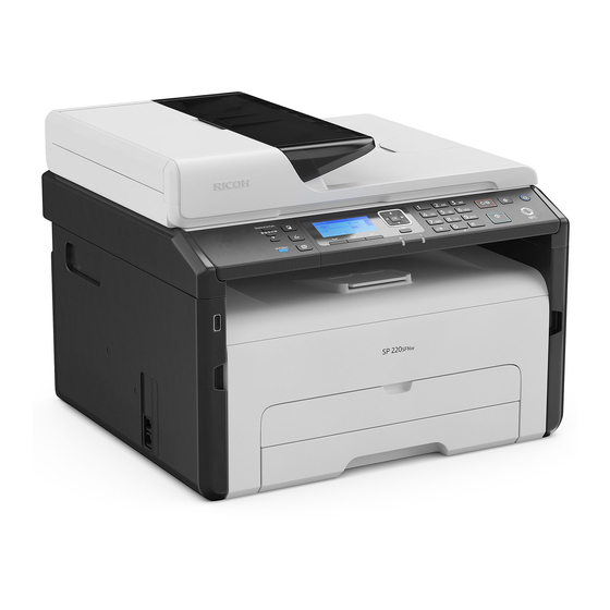 Ricoh SP 220SNw Guía De Usuario