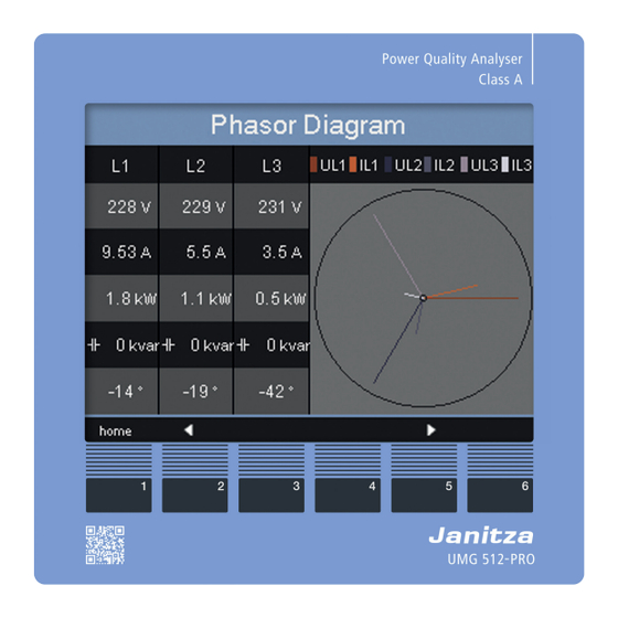janitza UMG 512-Pro Manual Del Usuario Y Datos Técnicos