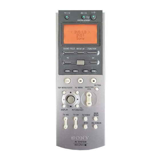 Sony RM-LP211 Manual De Instrucciones