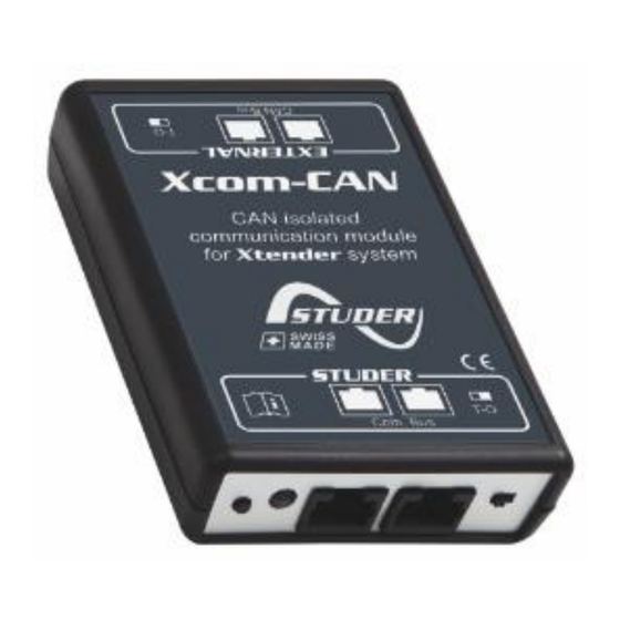 Studer Innotec Xcom-CAN Manual De Usuario