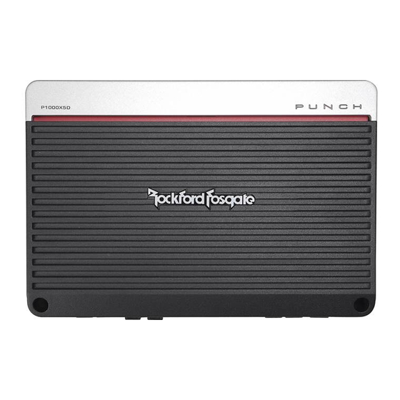 Rockford Fosgate PUNCH P1000X5D Manual Del Usuario