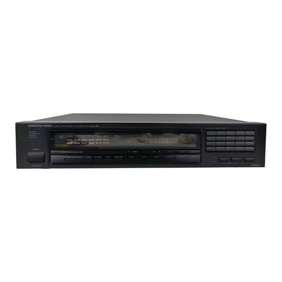 Onkyo T-4500 Manual De Instrucciones