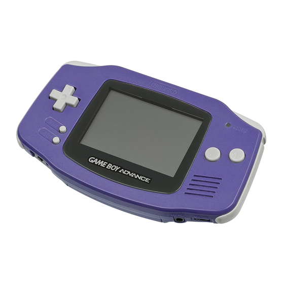 Nintendo GAME BOY ADVANCE Folleto De Instrucciones