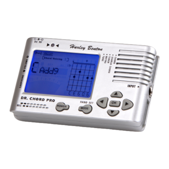 thomann Harley Benton Dr. Chord Pro Manual De Instrucciones