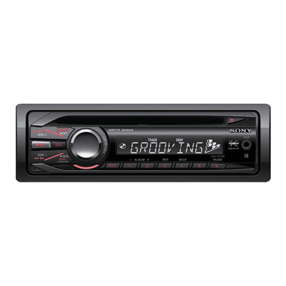 Sony CDX-GT292 Manual De Instrucciones