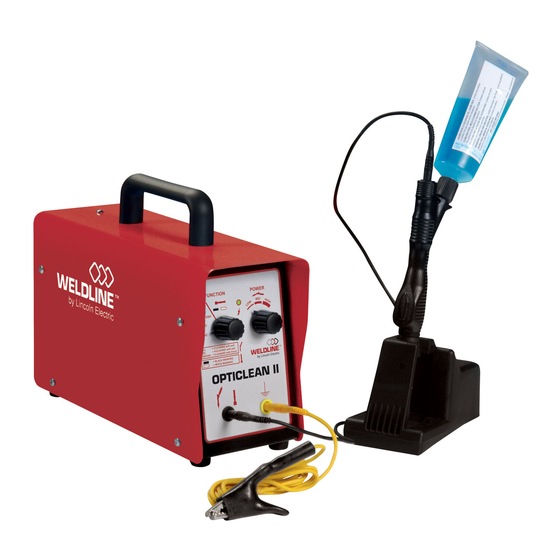 Linkoln Electric Weldine Opticlean II Instrucciones De Seguridad, Uso Y Mantenimiento