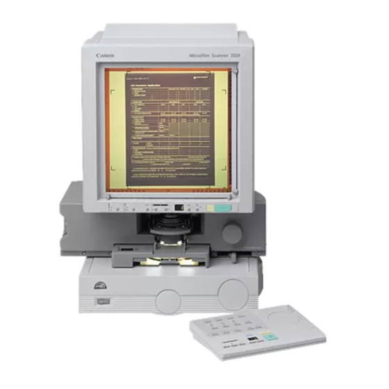 Canon Microfilm Scanner 350II Instrucciones