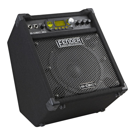 Fender B-DEC 30 Instrucciones De Funcionamiento