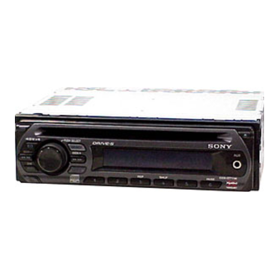 Sony CDX-GT160S Manual De Instrucciones