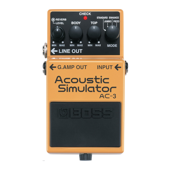 Boss AC-3 Manual Del Usuario