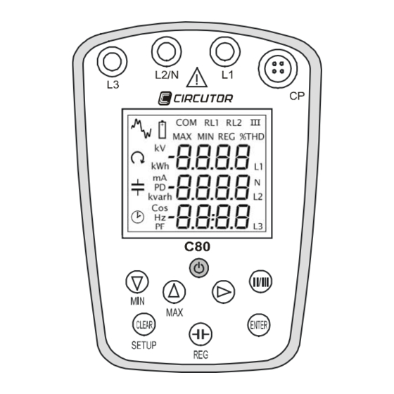 Circutor C-80 Manual De Instrucciones