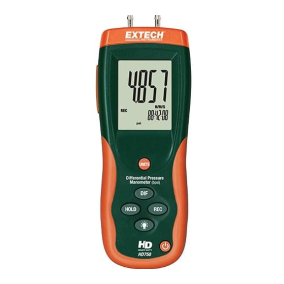 Extech Instruments HD750 Guia Del Usuario