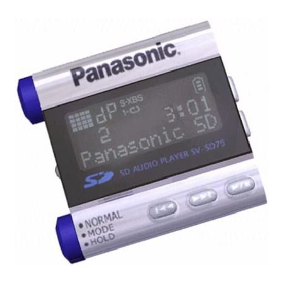 Panasonic SV-SD75 Instrucciones De Funcionamiento