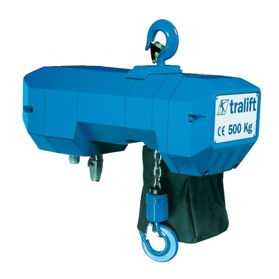 Tractel Group tralift TE Serie Manuales