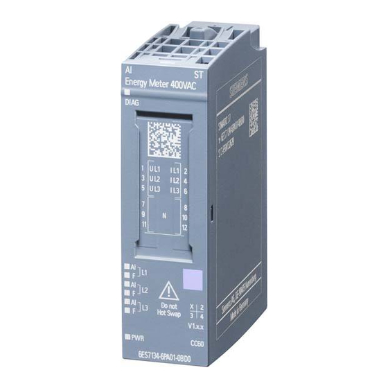 Siemens AI Energy Meter 400VAC ST Manuales