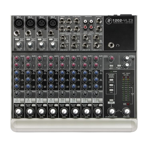 Mackie 1202-VLZ3 Manual De Instrucciones