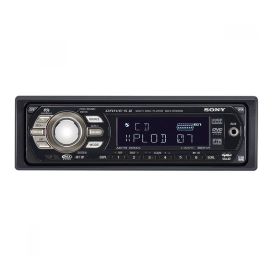 Sony MEX-DV1000 Manual De Instrucciones