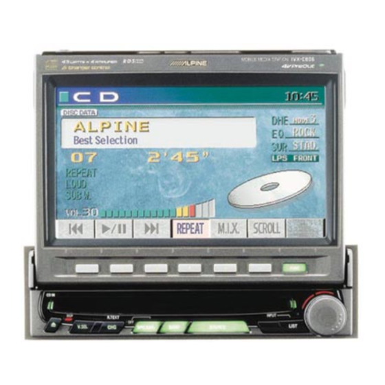 Alpine IVX-C806 Manual De Operación