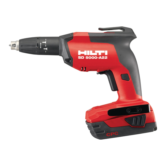 Hilti SD5000-A22 Manual De Instrucciones