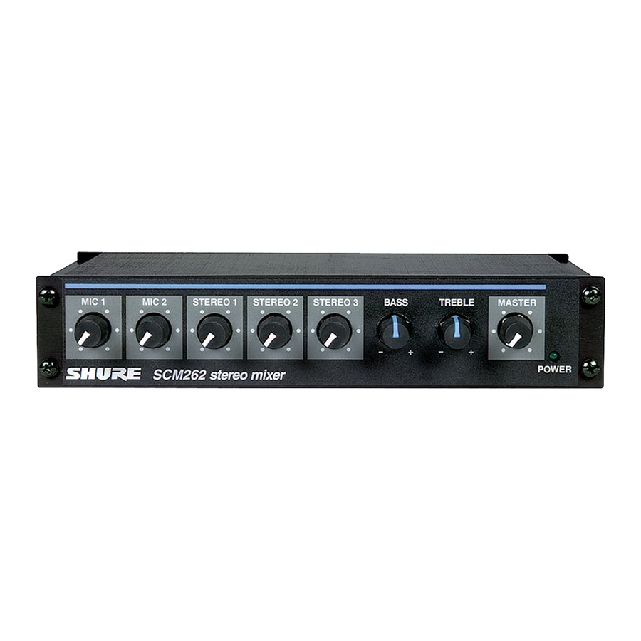 Shure SCM262 Manual Del Usuario
