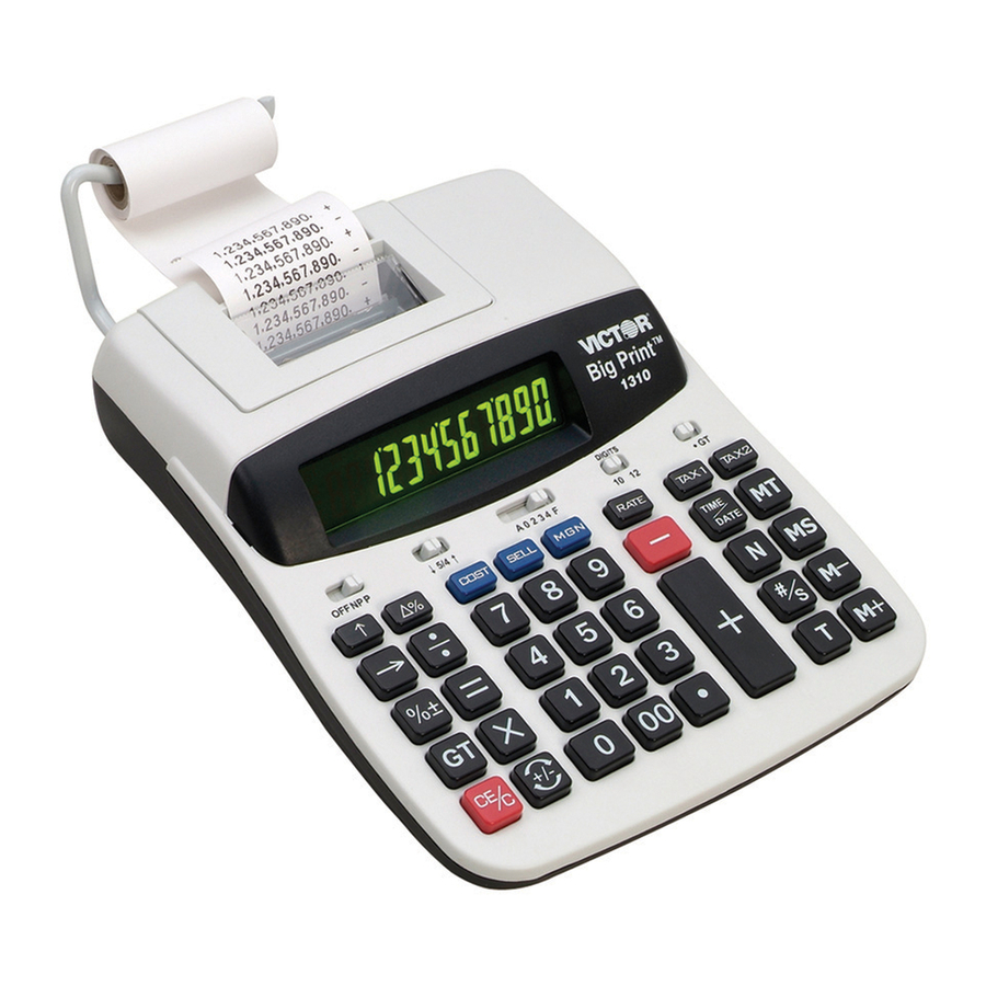 Victor BIG PRINT 1310 Manual De Instrucciones