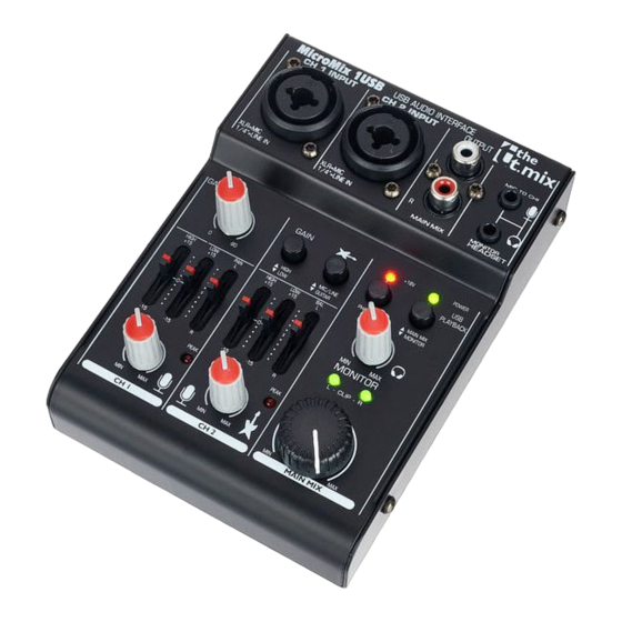 thomann The t.mix MicroMix 1 USB Manual De Instrucciones