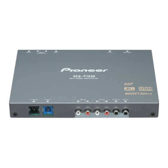 Pioneer DEQ-P7650 Manuales