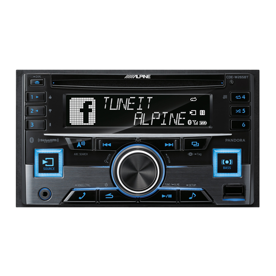 Alpine CDE-W265BT Manual De Operación