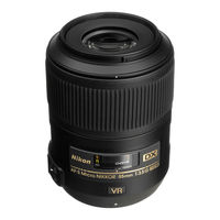 Nikon AF-S DX Micro NIKKOR 85mm f/3.5G ED VR Manual Del Usuario