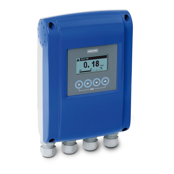 KROHNE MAC 100 Manual De Instrucciones
