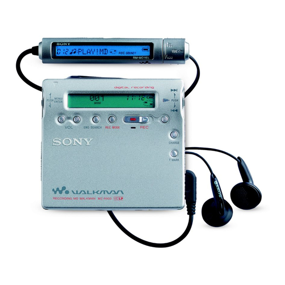 Sony Walkman MZ-R900 Manual De Instrucciones