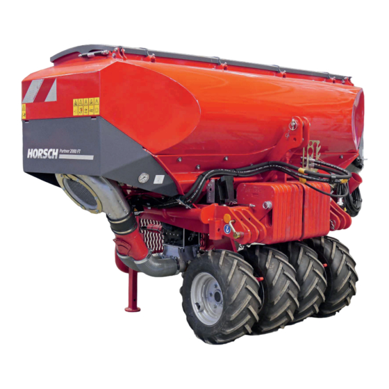 horsch Partner 2000 FT Instrucciones De Servicio