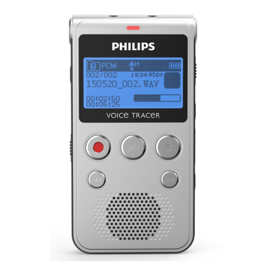 Philips voice tracer DVT1300 Manual Del Usuario