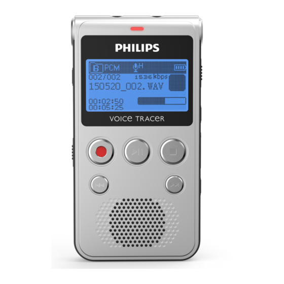 Philips VOICE TRACER DVT1300 Guia De Inicio Rapido