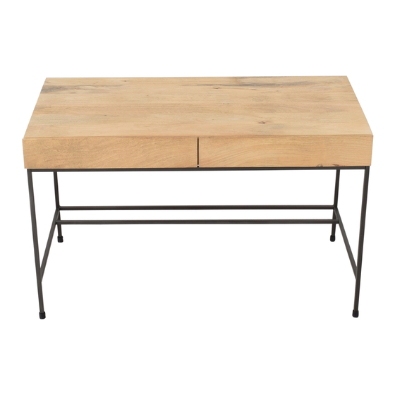 West Elm rustic storage desk CpA top mango Instrucciones De Ensamblaje