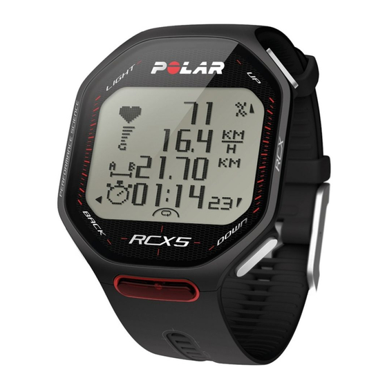 Polar RCX5 Guía De Comienzo Rápido