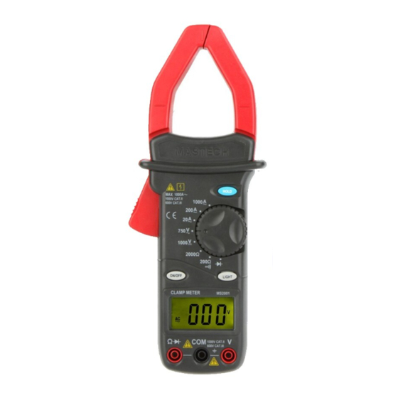 Mastech MS2001 Guia De Inicio Rapido