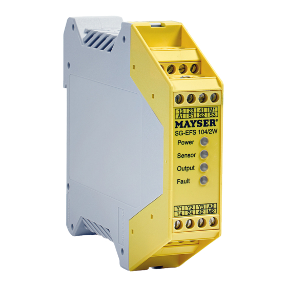 MAYSER SG-EFS 104/2W Manual De Instrucciones