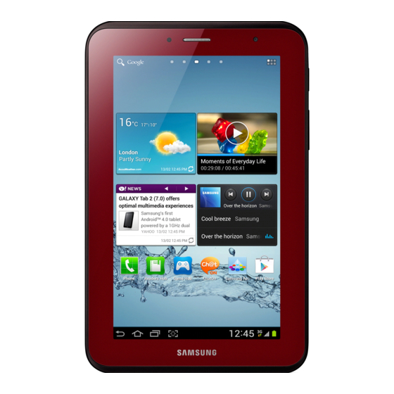 Samsung GALAXY Tab 2 7.0 Manual Del Usuario