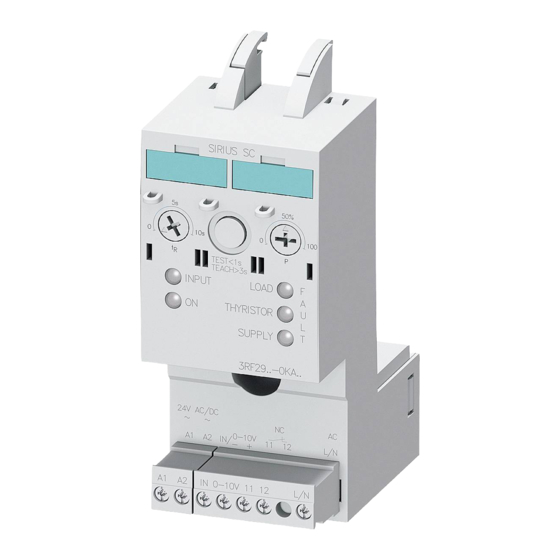 Siemens SIRIUS 3RF29-0KA-0K.0 Serie Manuales