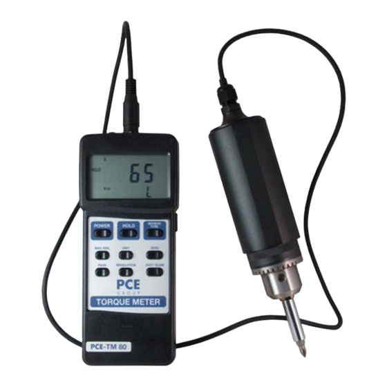 PCE Instruments PCE-TM 80 Manual De Uso