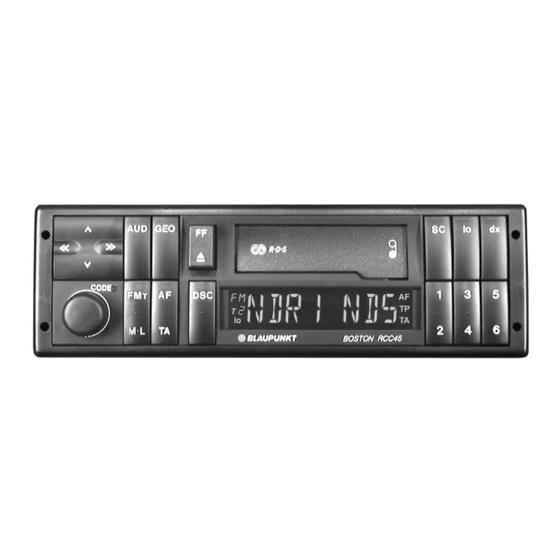 Blaupunkt Boston RCC 45 Instrucciones De Montaje
