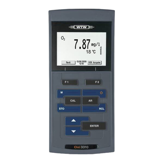 Xylem wtw Oxi 3310 Instrucciones De Operación