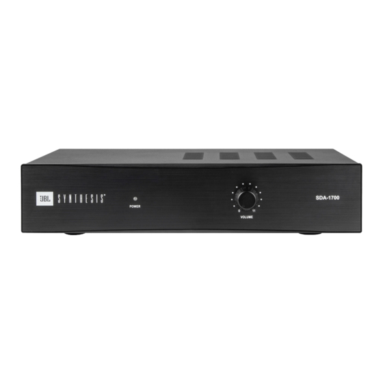 JBL SYNTHESIS SDA-1700 Manual Del Propietário