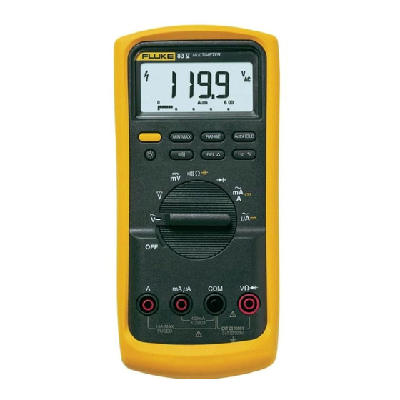 Fluke 80 Serie III Manual De Funcionamiento Básico