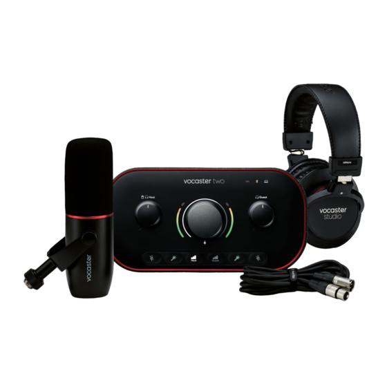 Focusrite vocaster two studio Guia Del Usuario