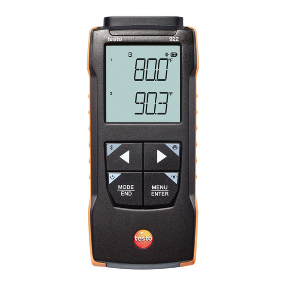 testo 922 Manual De Instrucciones