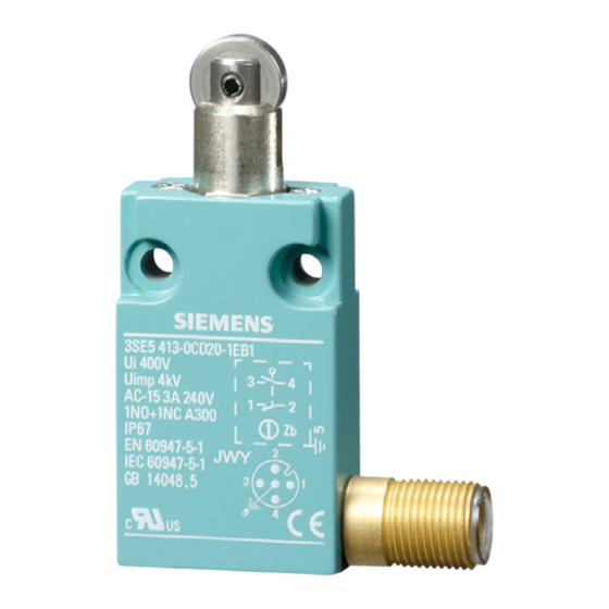 Siemens SIRIUS 3SE54 Serie Guia De Inicio Rapido